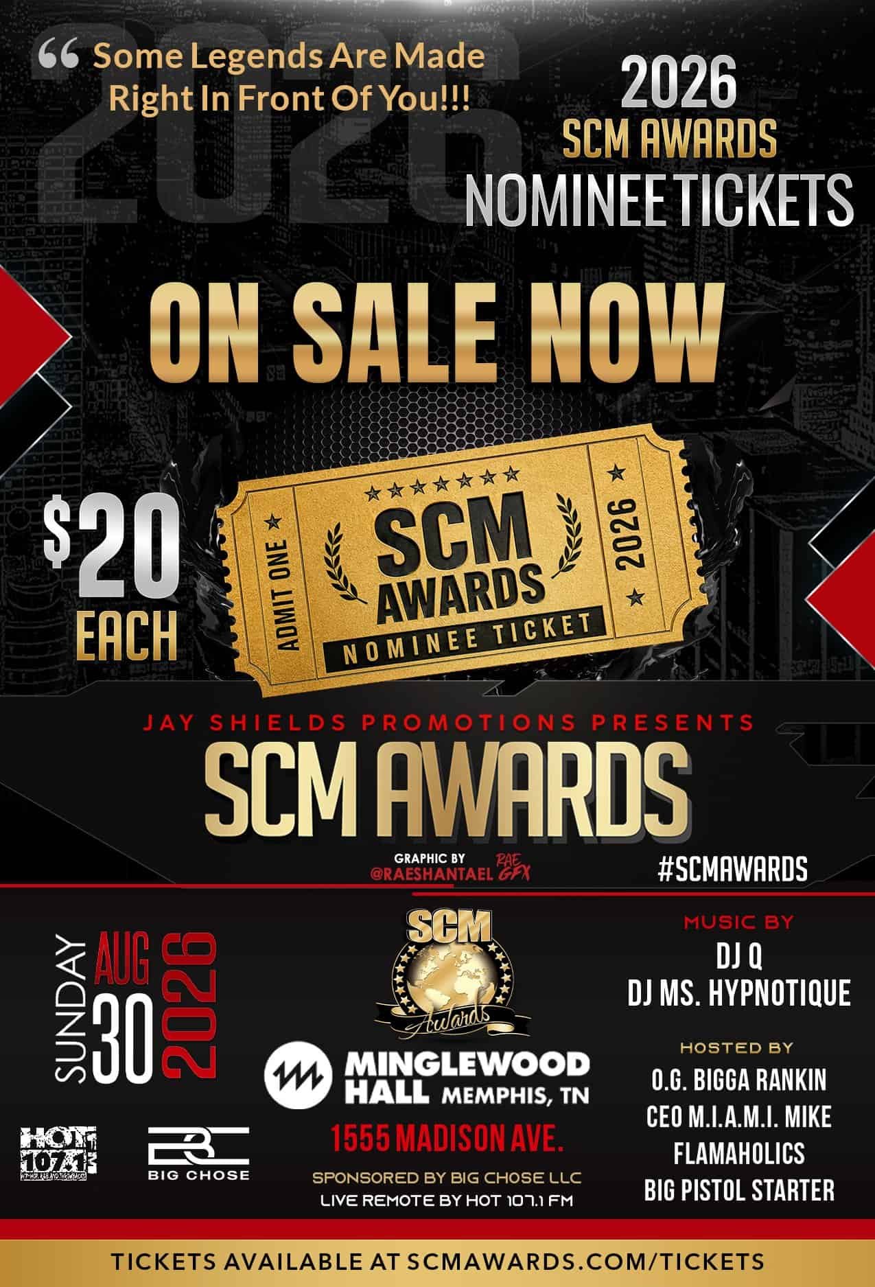 SCM Awards Nominee Tickets